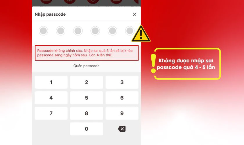C&aacute;c lưu &yacute; bảo mật khi sử dụng passcode VNeID