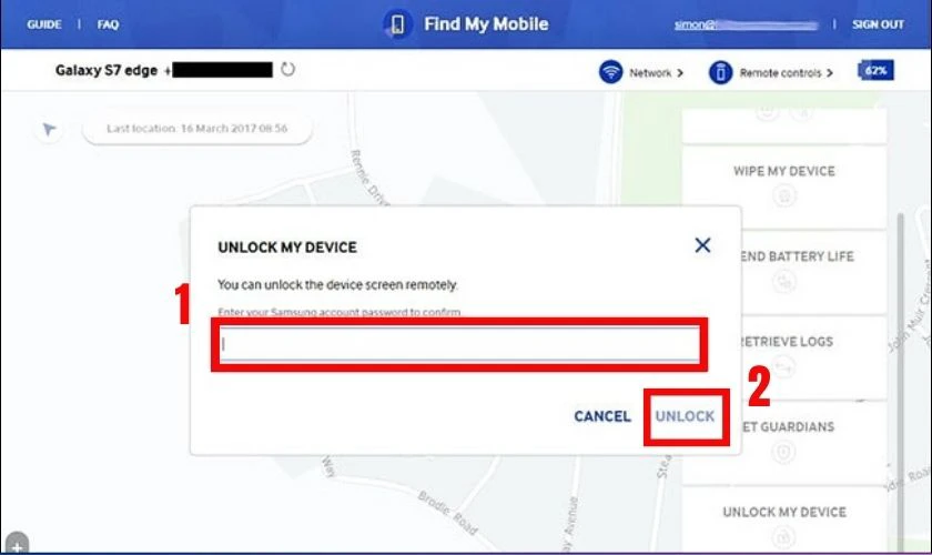 Kh&ocirc;i phục c&agrave;i đặt gốc khi qu&ecirc;n Passcode