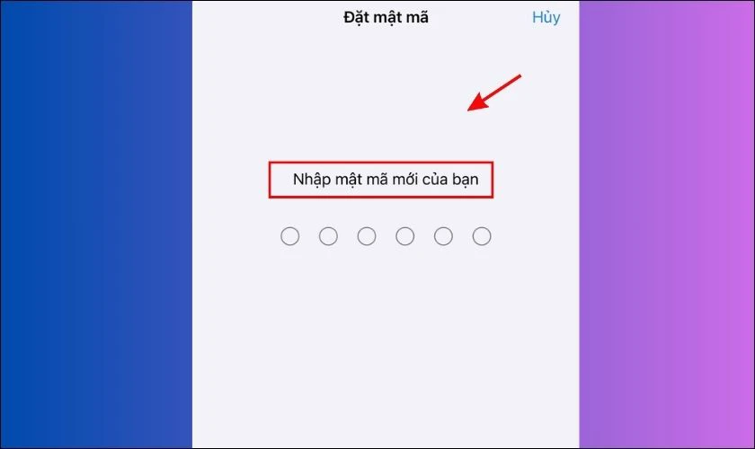 Nhập Passcode bạn muốn c&agrave;i đặt v&agrave; x&aacute;c nhận lại để ho&agrave;n tất