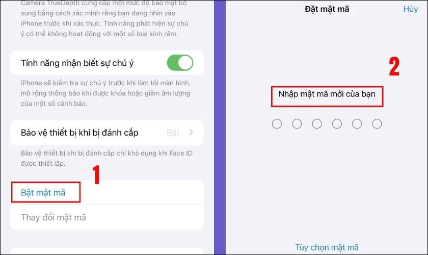 Hướng dẫn c&agrave;i Passcode cho m&aacute;y iOS
