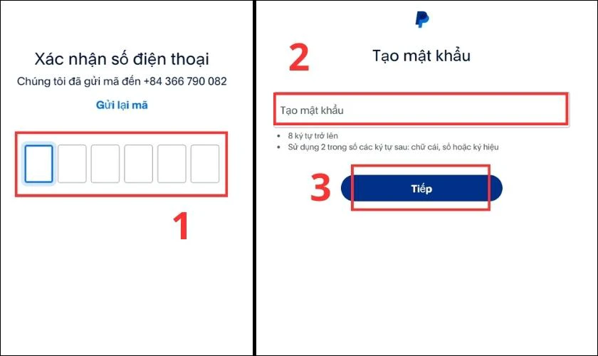 Tạo mật khẩu cho tài khoản PayPal