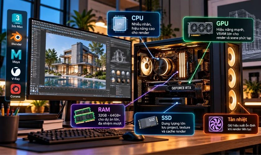 Cấu hình học tập và thiết kế 3D cơ bản