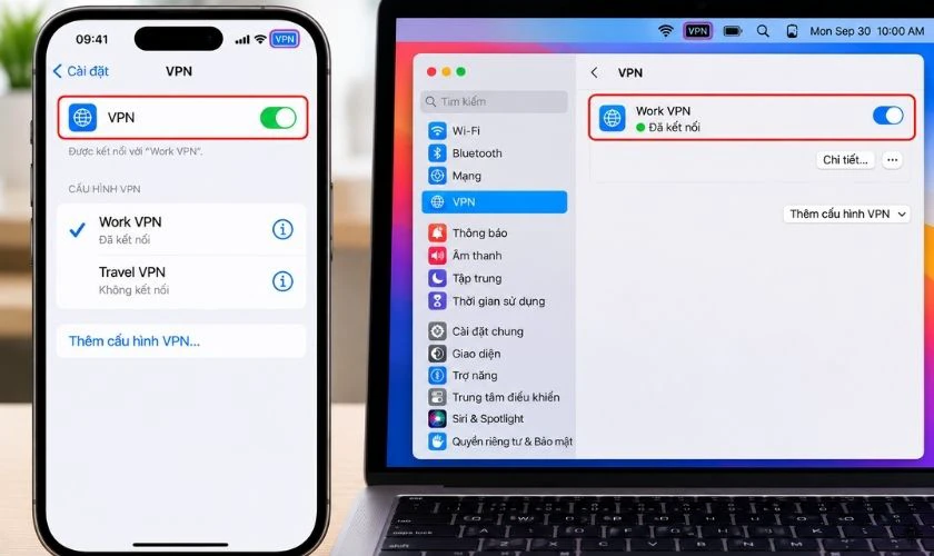 Kiểm tra VPN và ứng dụng bảo mật trên thiết bị