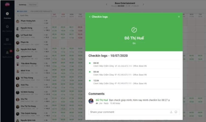 Base HRM+ - Quản lý chấm công và nhân sự