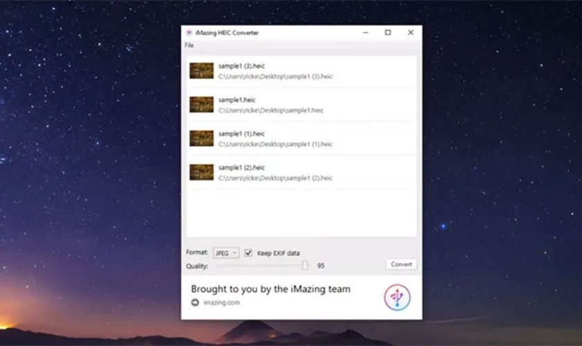 Mở file HEIC bằng c&aacute;ch lưu bản sao dưới dạng JPEG
