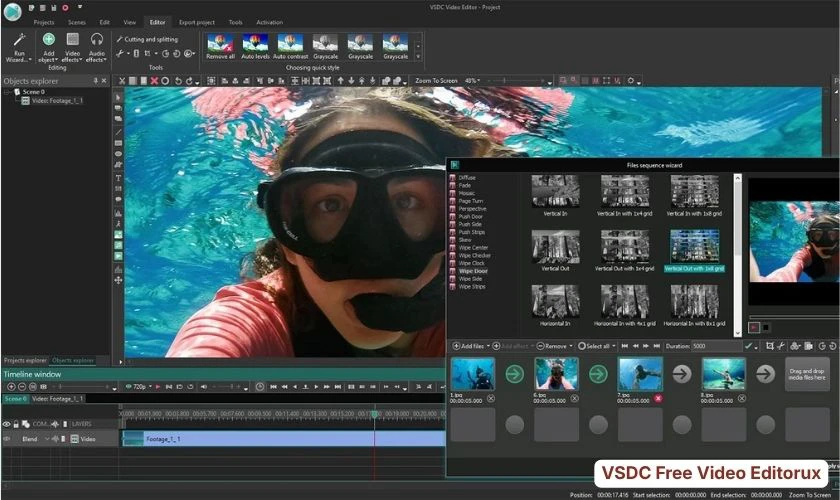 Phần mềm edit video miễn phí VSDC Free Video Editor