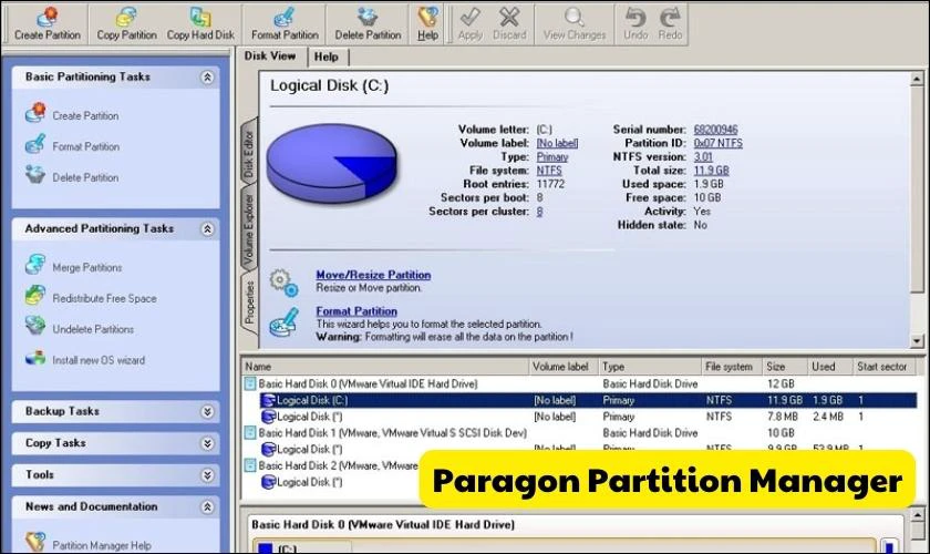 Paragon Partition Manager - Quản l&yacute; ph&acirc;n gộp ổ cứng dễ d&agrave;ng
