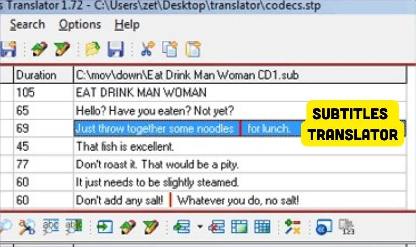 Subtitles Translator phần mềm dịch video v&agrave; phụ đề phim