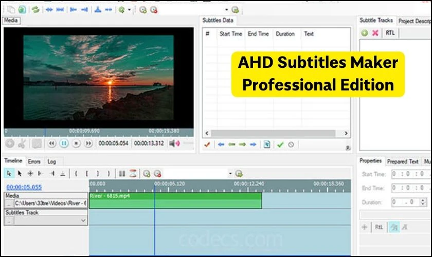 AHD Subtitles Maker Professional Edition ứng dụng tự dịch sub v&agrave; phim