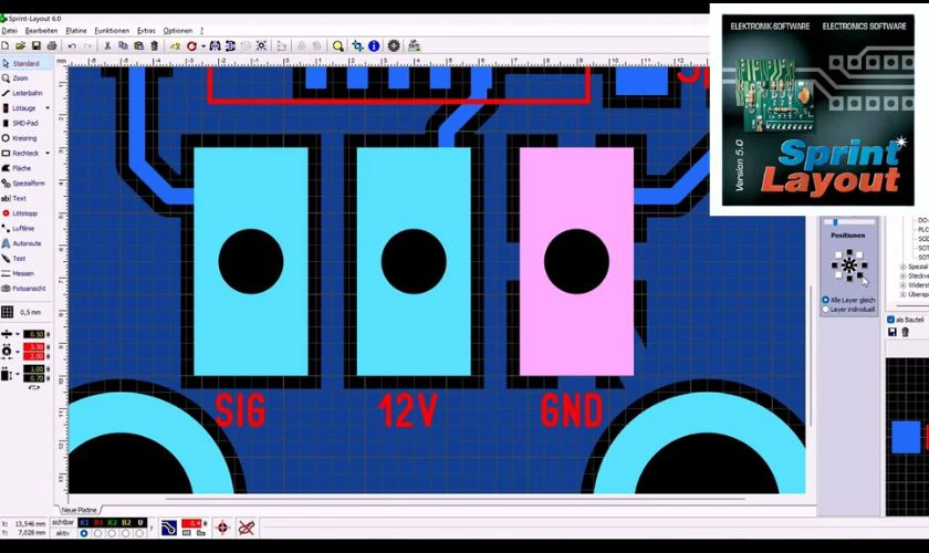 Phần mềm vẽ mạch điện Sprint Layout