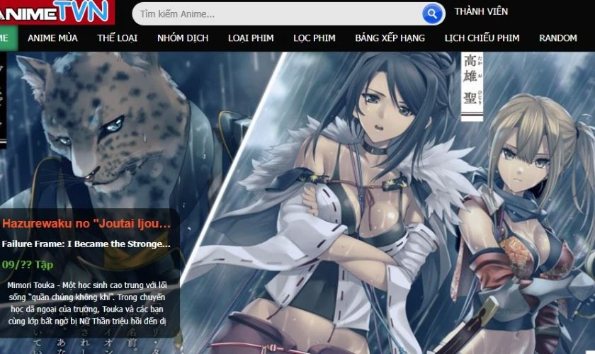Website xem phim hoạt h&igrave;nh thuyết minh chất lượng cao - Animetvn.com