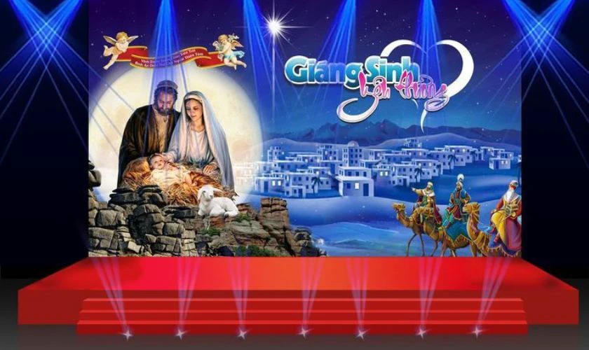 Background s&acirc;n khấu Gi&aacute;ng sinh