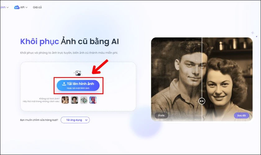 Cách phục hồi ảnh cũ online bằng AI miễn phí với Picwish