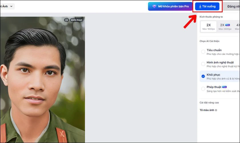 Cách phục hồi ảnh cũ online miễn phí với SnapEdit
