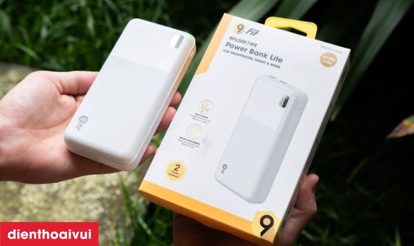 Đặc điểm của pin dự ph&ograve;ng 9fit 20.000mAh/3.7V Li-polymer - 9PL20K1