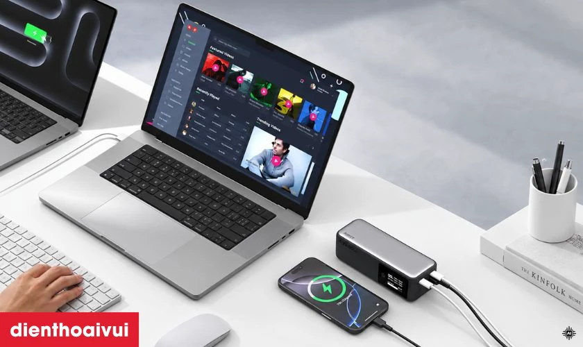 Dung lượng khủng 27600mAh đáp ứng nhu cầu sạc nhiều lần