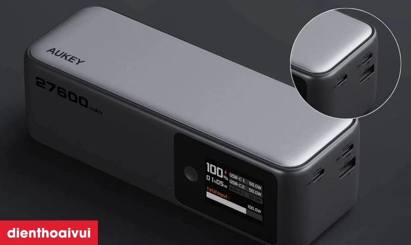Đa cổng kết nối sạc cùng lúc nhiều thiết bị