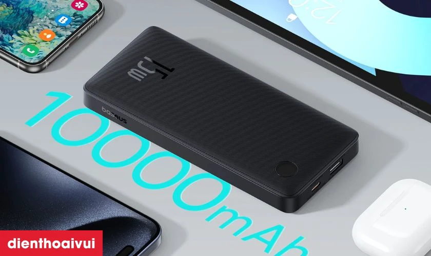 Đặc điểm của pin dự ph&ograve;ng Baseus Airpow 10000mAh 15W