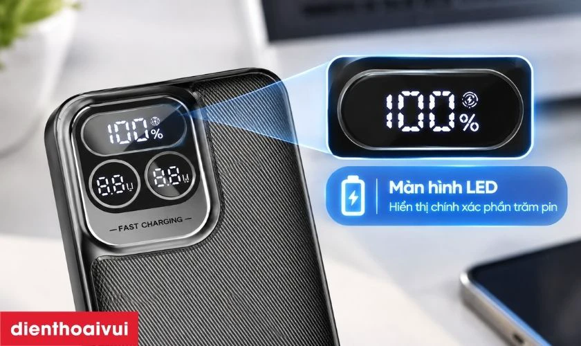 Màn hình số Golf P52 hiển thị thông tin pin giúp kiểm soát thời lượng thế nào?
