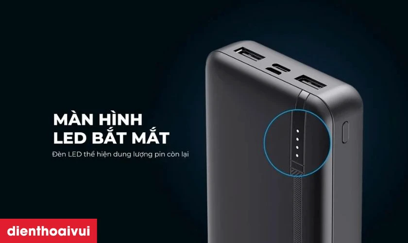 M&agrave;n h&igrave;nh LED thời trang ki&ecirc;m dự b&aacute;o mức pin thiết bị