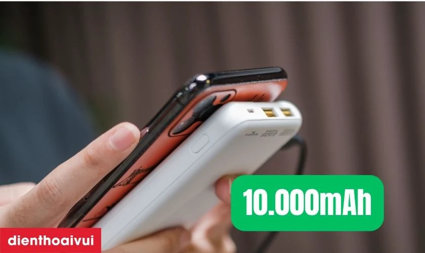 Pin dự ph&ograve;ng Pisen Mr White Ultra sở hữu dung lượng 10.000mAh