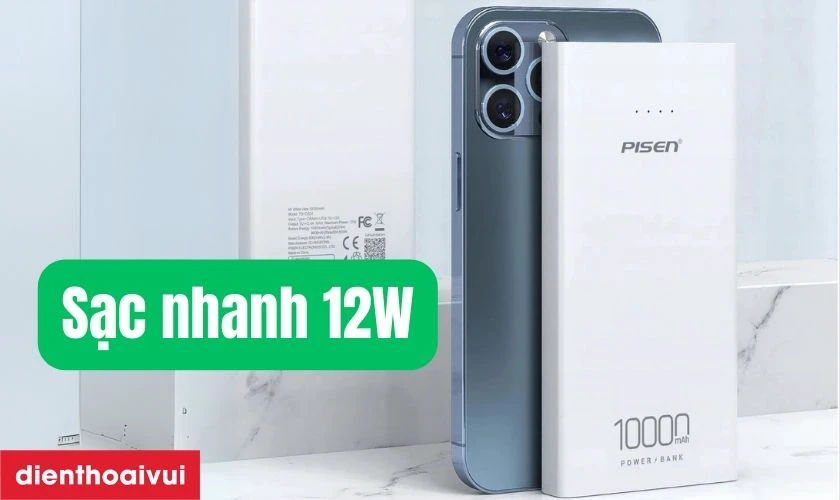 C&ocirc;ng nghệ Smart Chip hỗ trợ sạc nhanh 12W