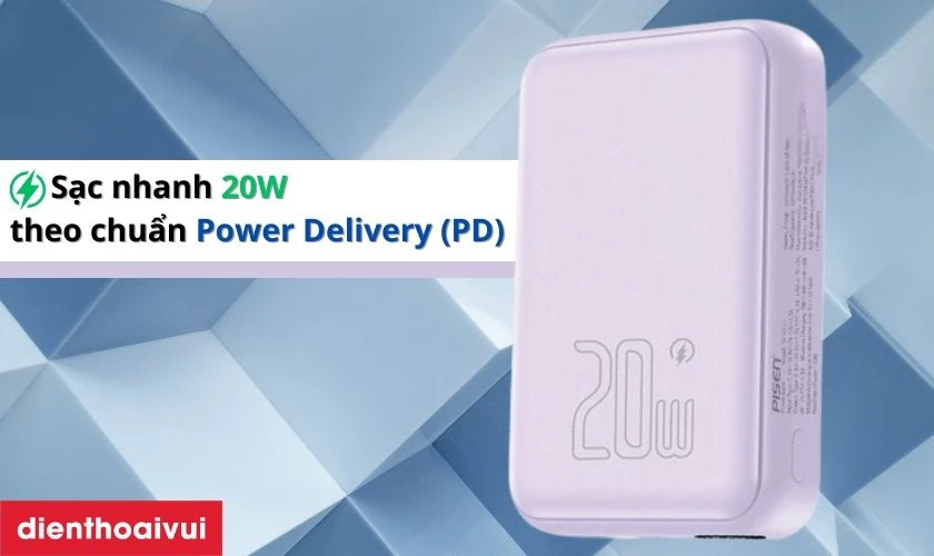 Công nghệ sạc nhanh 20W chuẩn PD