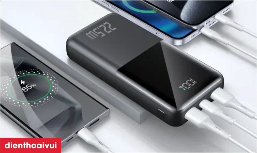 Đặc điểm của pin dự ph&ograve;ng Trusmi Digital 10.000Mah PD 22.5w PB03