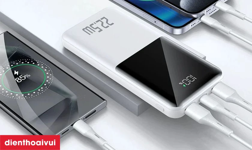 Pin dự ph&ograve;ng Trusmi Digital 20.000mAh PD 22.5W đa dạng cổng sạc