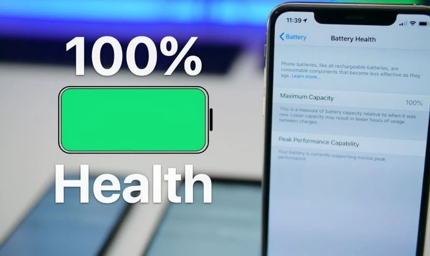 Pin iPhone từ 80 trở l&ecirc;n l&agrave; mức tốt, an to&agrave;n