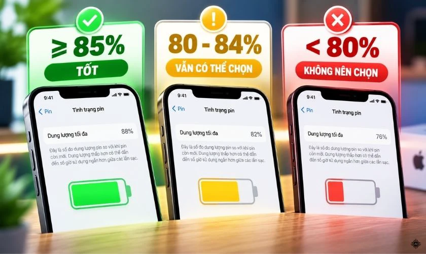 Pin iPhone cũ bao nhiêu là tốt?