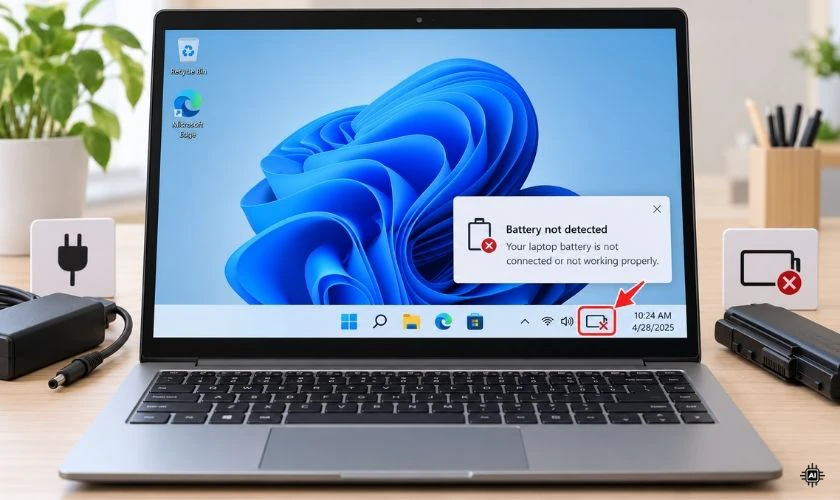 Pin laptop có dấu X là lỗi gì?