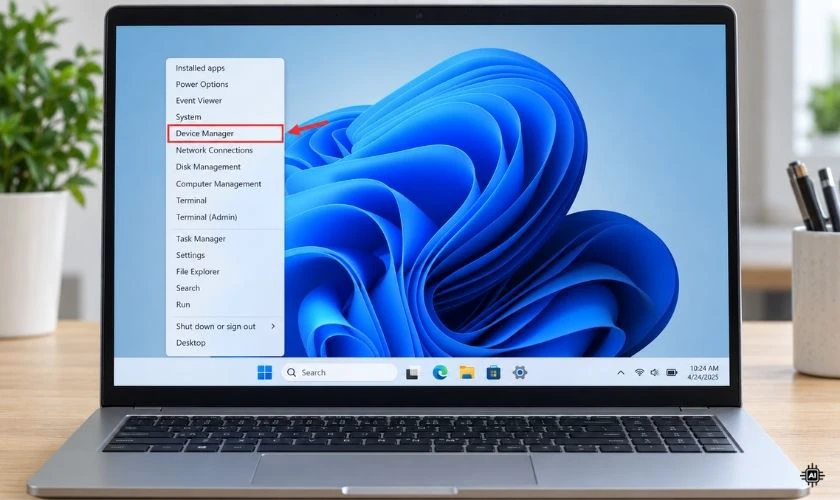 Cài đặt lại driver pin trong Device Manager