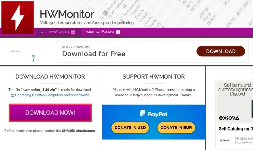 Kiểm tra pin laptop dùng được bao lâu bằng CPUID HWMonitor