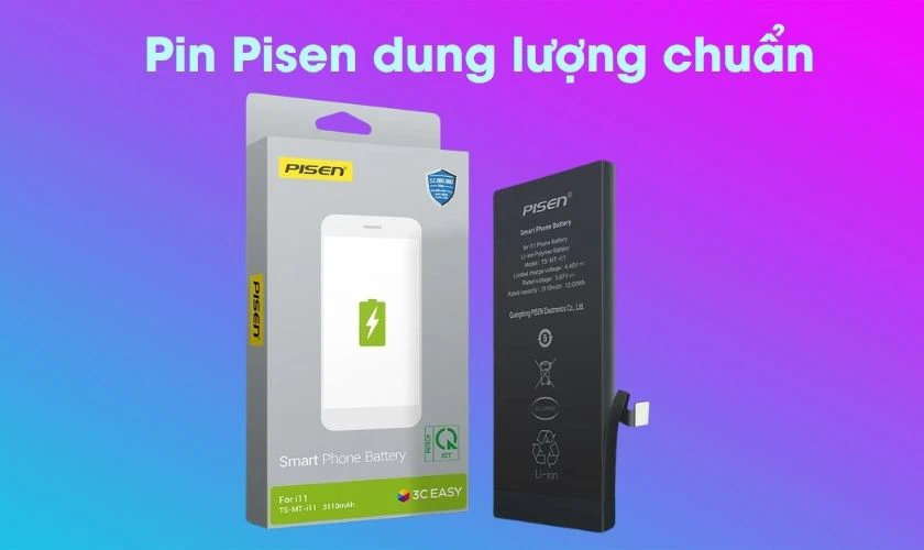 Pin Pisen dung lượng chuẩn