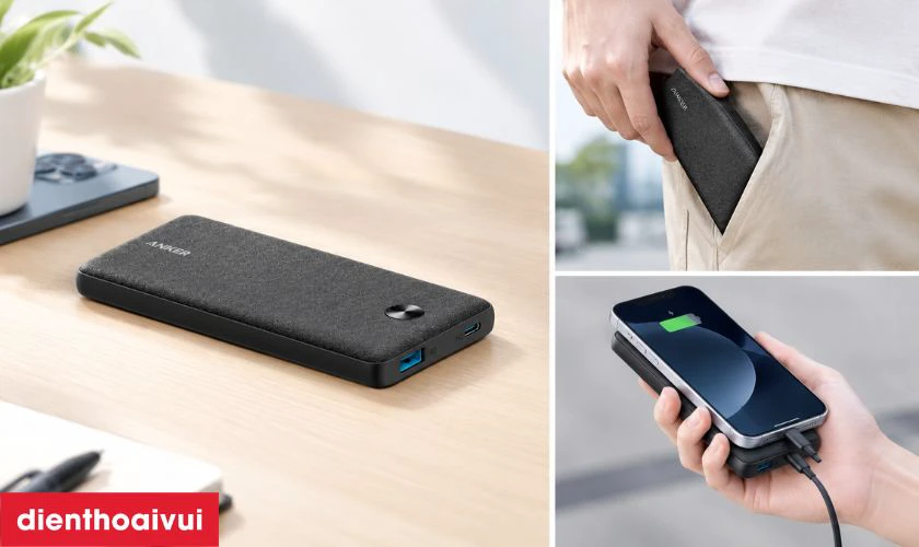 Thiết kế Slim của Anker PowerCore III Sense c&oacute; thuận tiện khi mang theo?