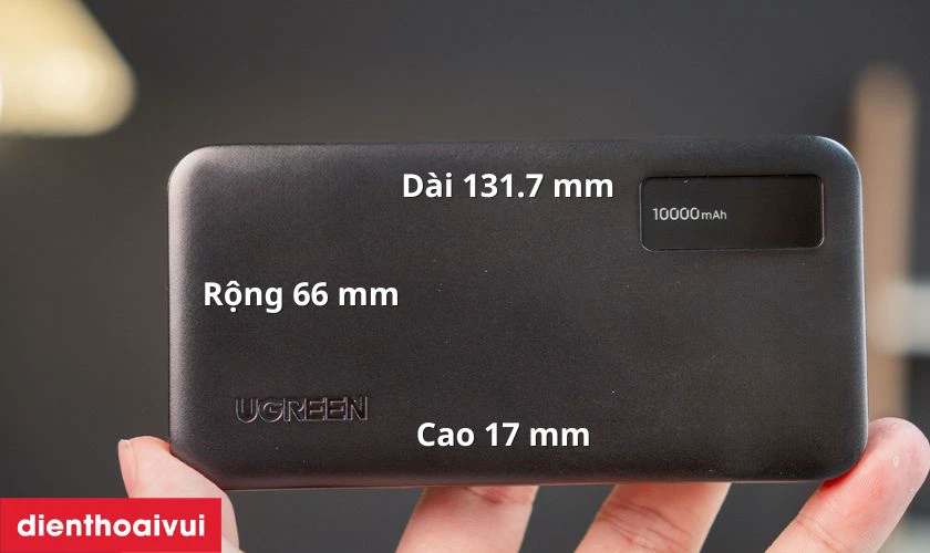 Ugreen PB311 c&oacute; thiết kế si&ecirc;u nhỏ gọn