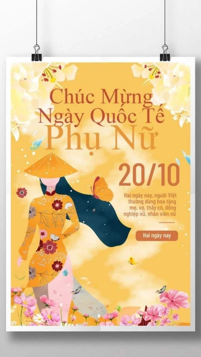 Poster 20/10 cho cửa hàng