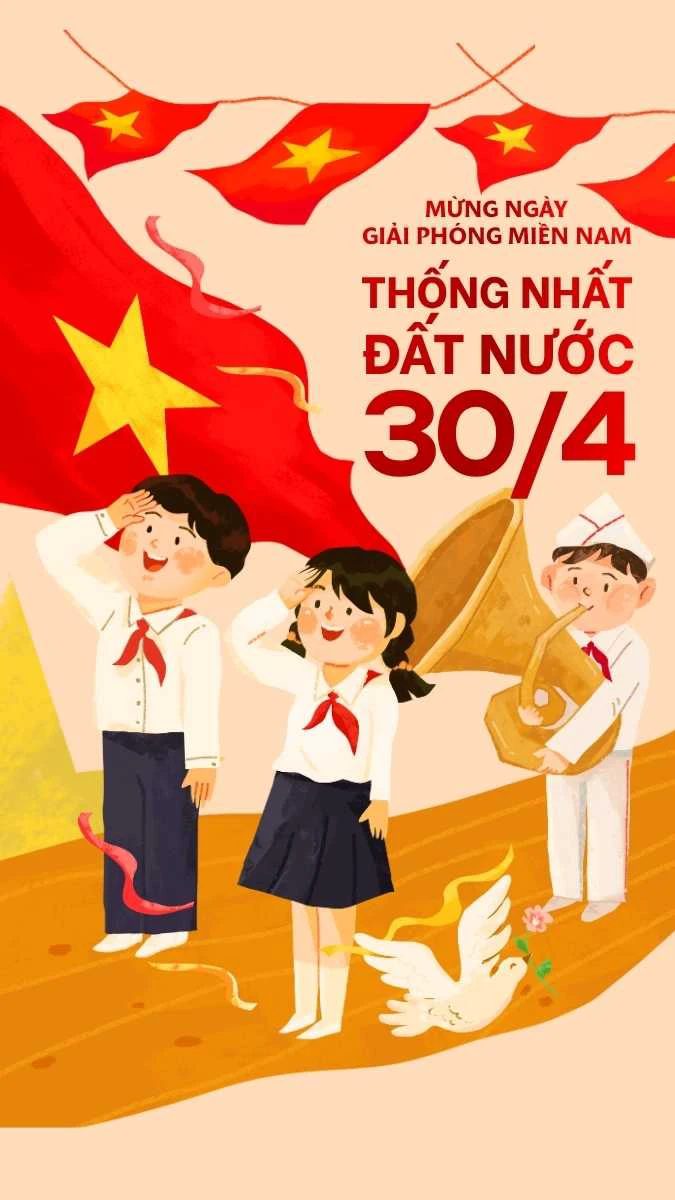 Thiết kế poster 30/4 dạng Typography sáng tạo
