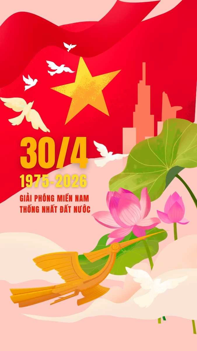 Phông nền poster 30/4 độ phân giải 4K