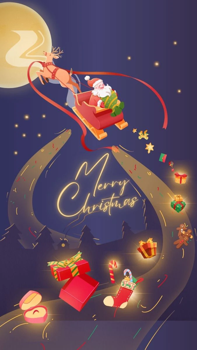 Poster Noel dạng dọc ấn tượng