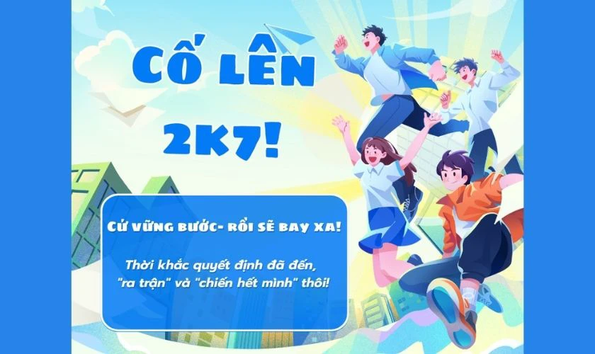 Tranh vẽ cổ vũ tinh thần các bạn học sinh