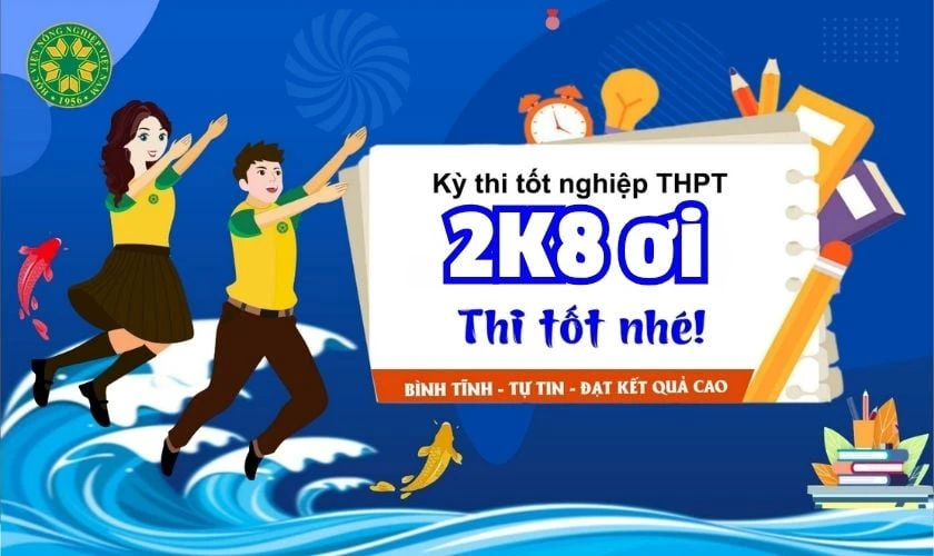 Tranh vẽ để cổ vũ tinh thần các bạn thi tốt nghiệp THPT