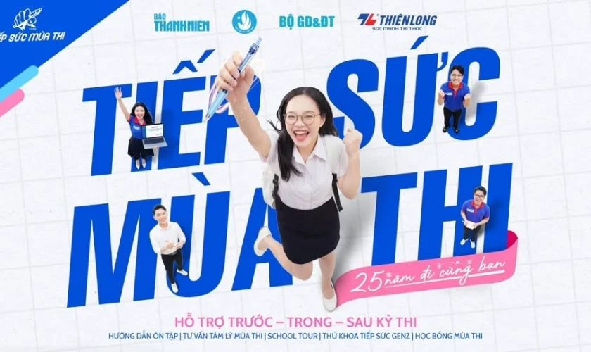 Thiết kế background về mùa thi sáng tạo