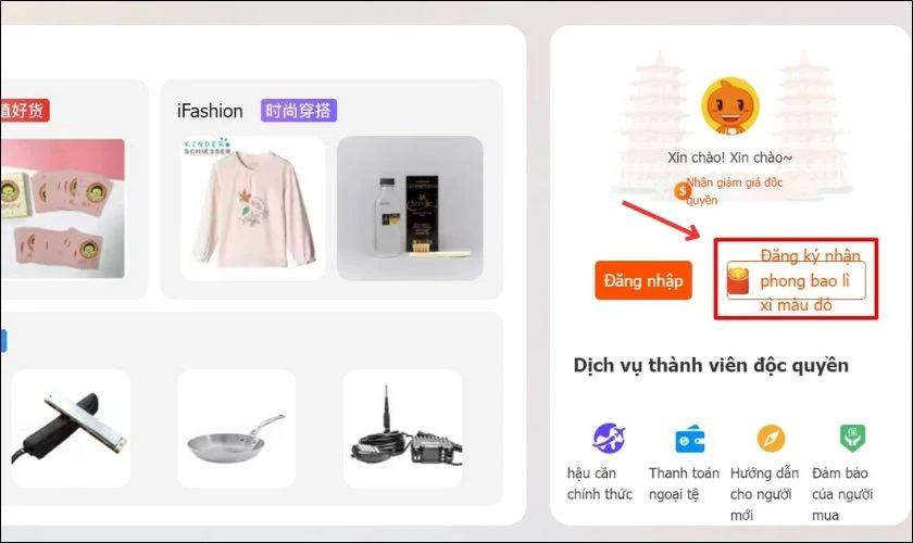 Nhấn chọn mục đăng k&yacute;