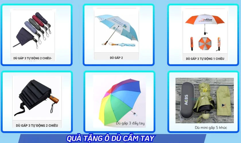 Dù cầm tay gấp gọn cho học sinh