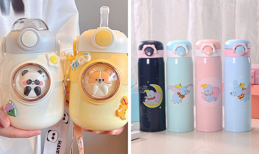 Bình nước giữ nhiệt họa tiết hoạt hình