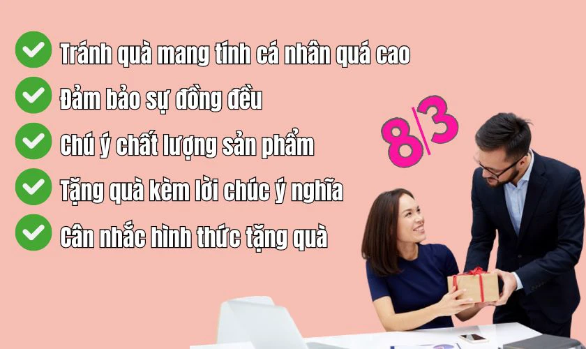 Lưu ý khi tặng quà 8/3 cho nhân viên nữ