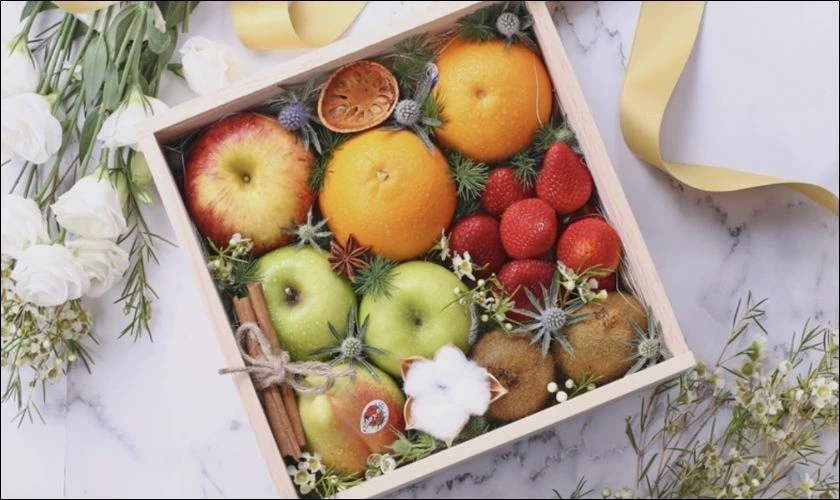 Hộp quà trái cây tươi ngon - món quà tặng Noel độc đáo dành cho đối tác