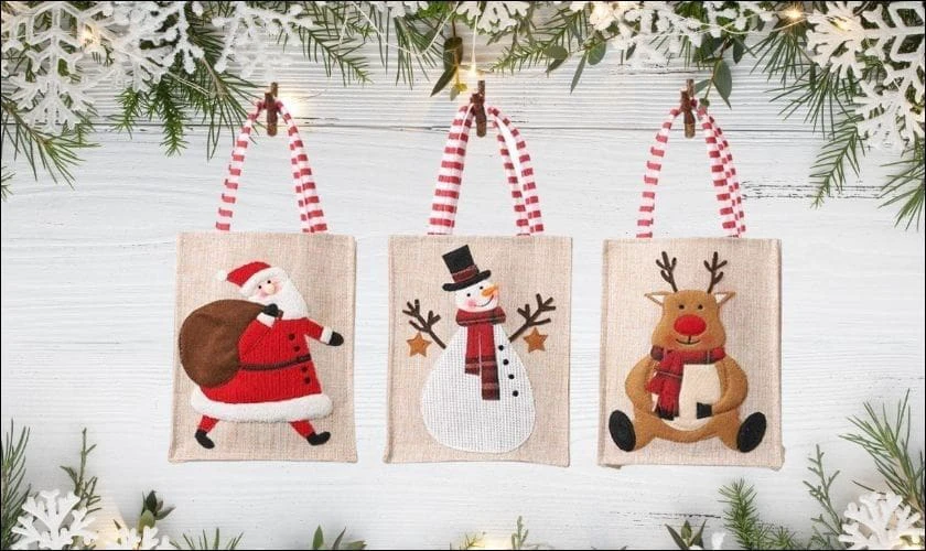 Túi tote họa tiết Noel đáng yêu - quà tặng cho khách hàng